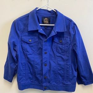 Talbots Ladies Denim Jacket Electric Blue 1X